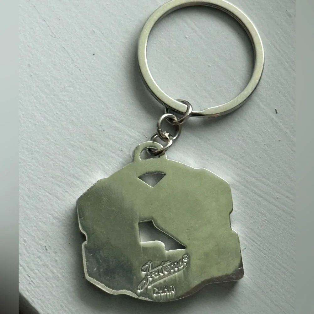 Silver and Black Keychain